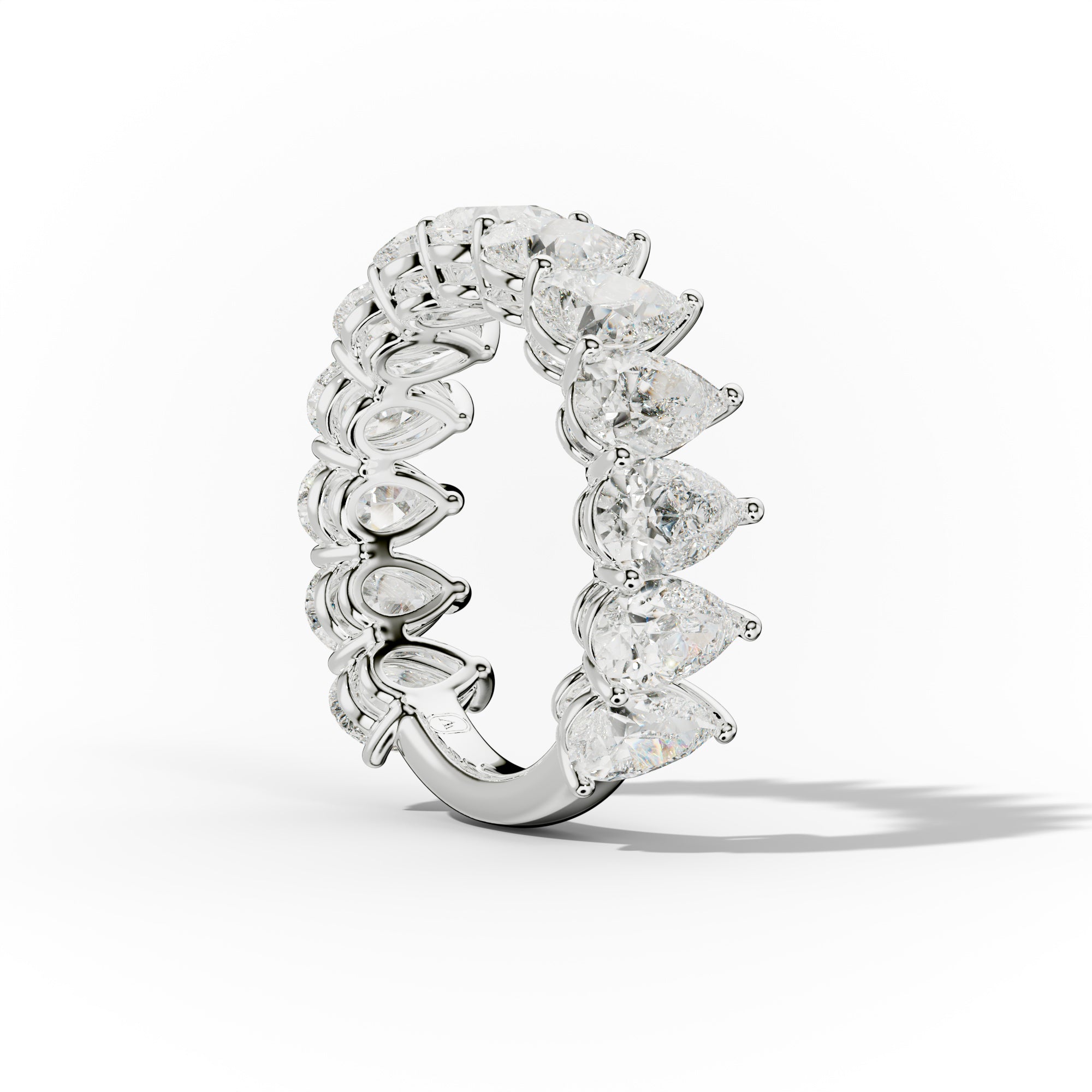 5.0 Carat Pear Shape Diamond Anniversary Band